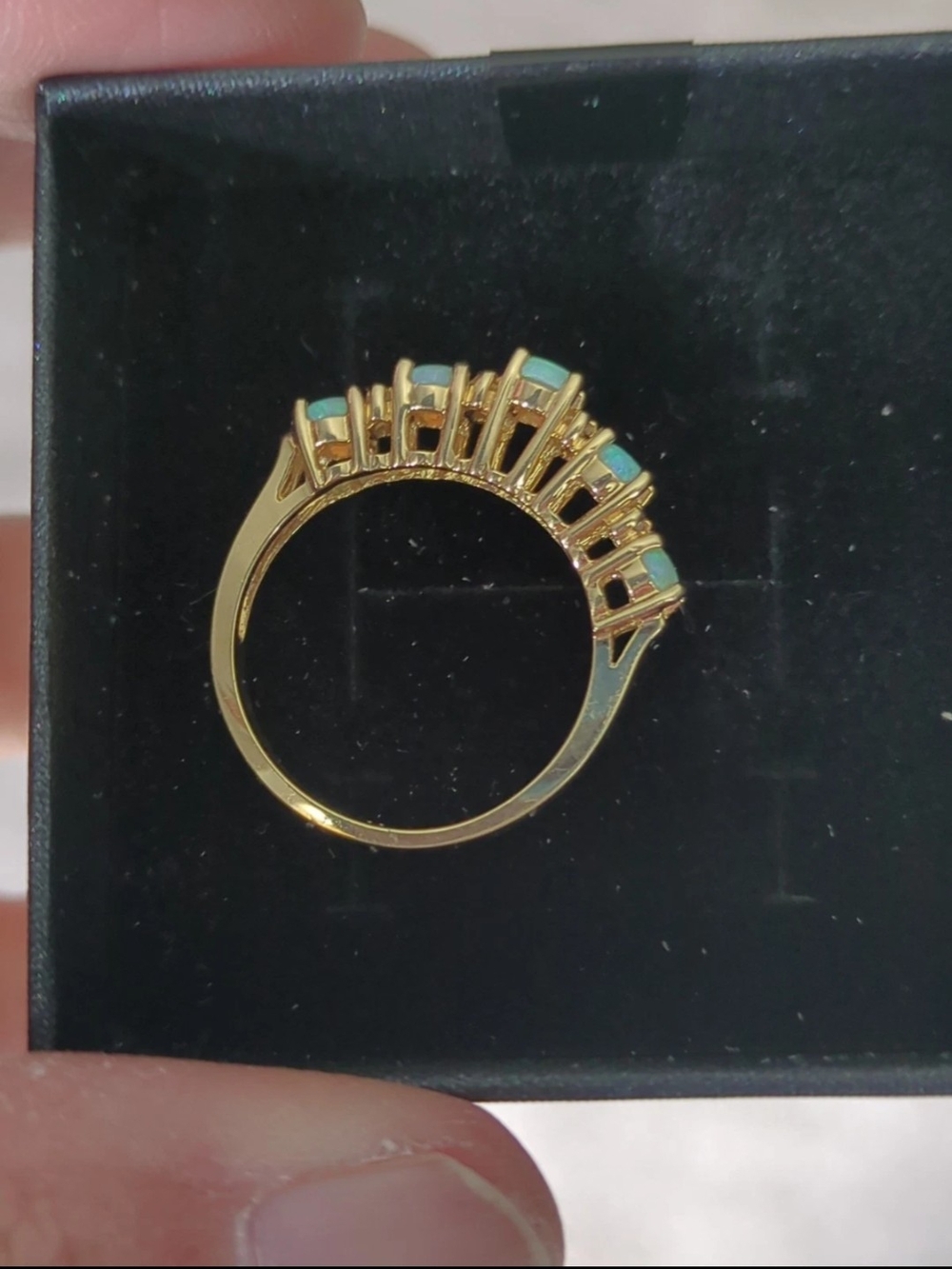 😍 Effy BH 14k YG Natural Opal Diamond Ring 3.4 grams  - sz 6.75  *GIA - Picture 6 of 12